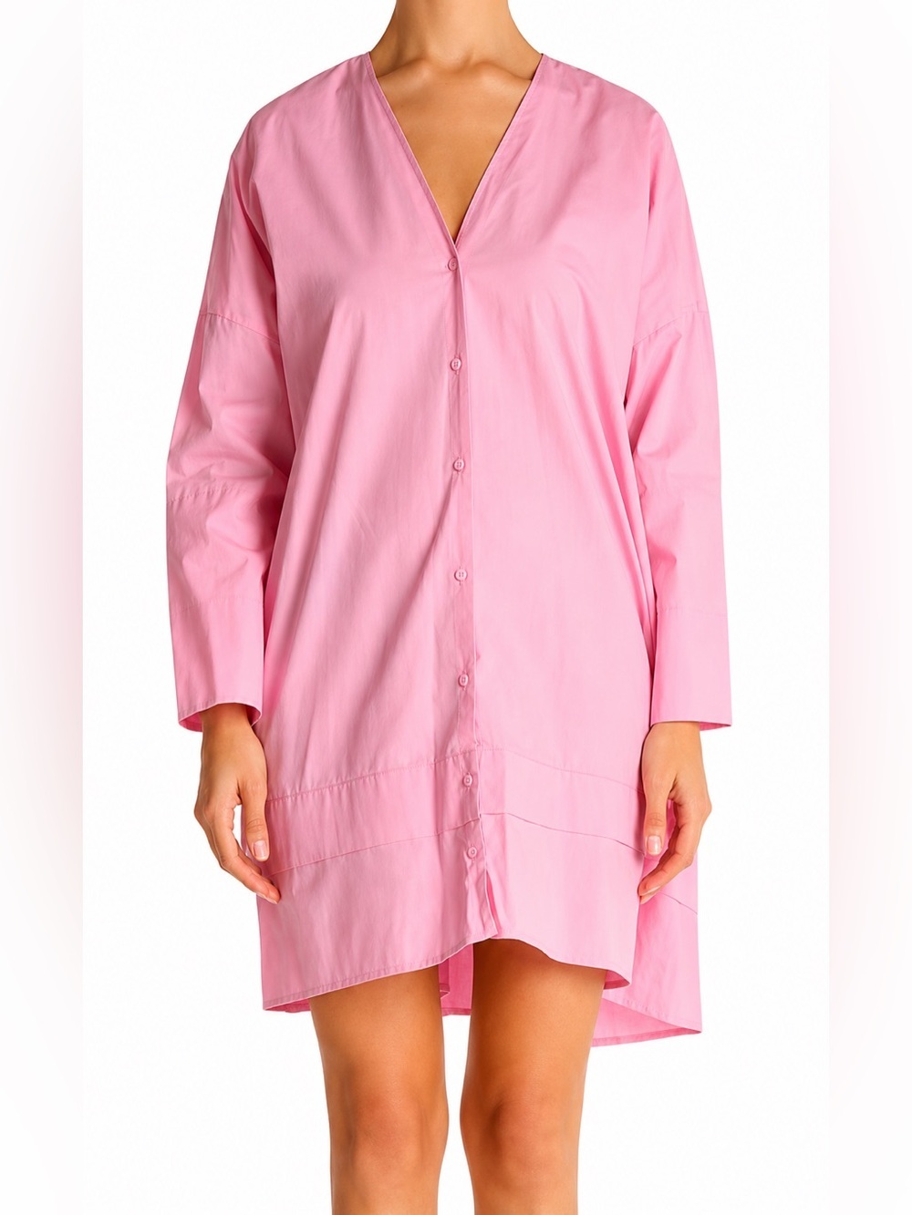 Zara pink mini shirt dress, small